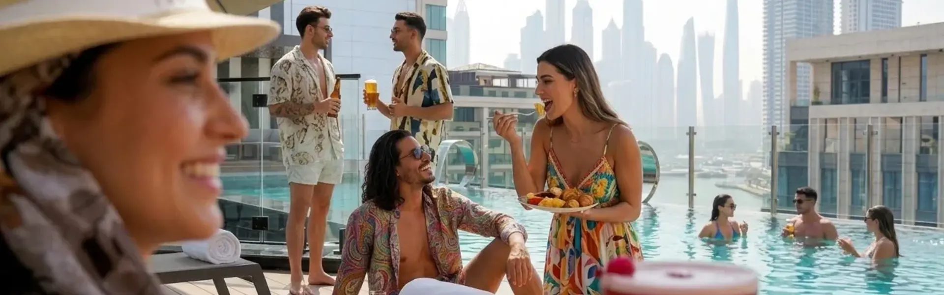 Aya Rooftop Saturday Brunch Mileo The Palm Dubai