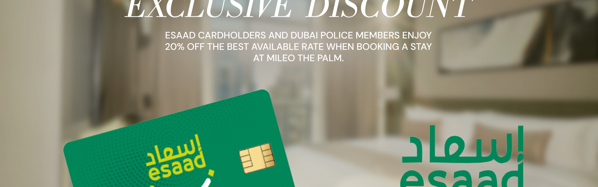 Esaad Card Holder Discount Mileo The Palm Dubai Hotel