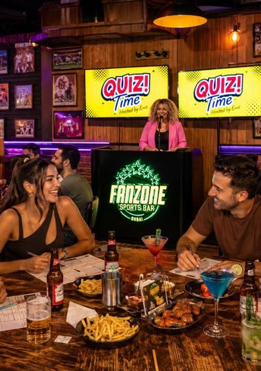 Quiz Night at Fanzone Sports Bar – Mileo The Palm | AED 119 with Free-Flowing Beverages