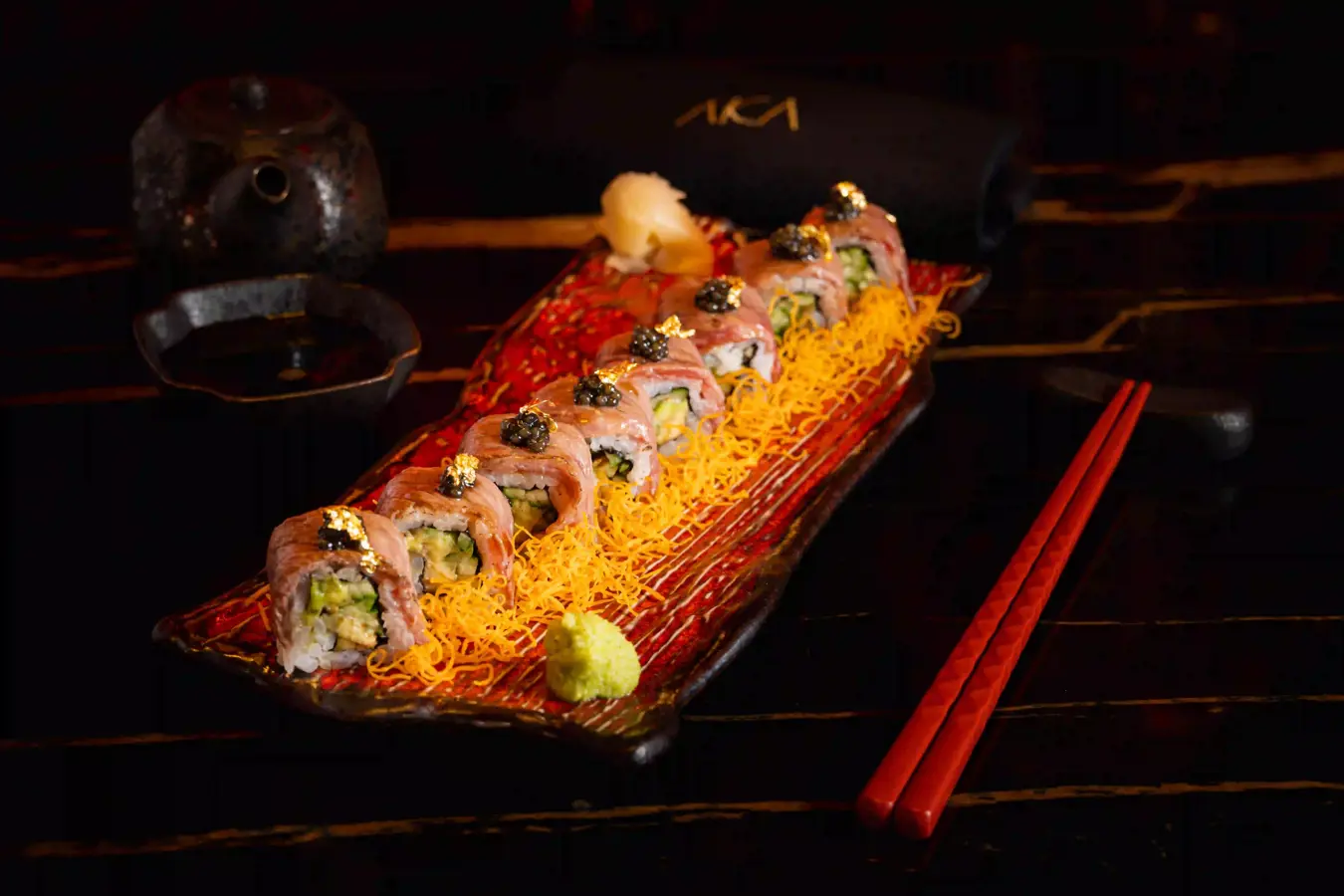 Wagyu Caviar Sushi Roll Aka Dubai